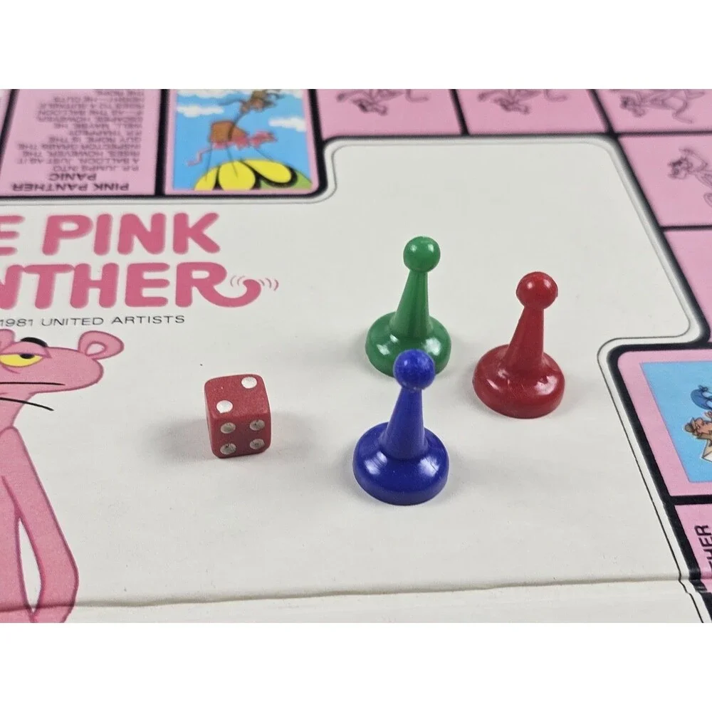 Cadaco The Pink Panther Board Game 1981 Movie & TV Theme (3 Pieces Missing)